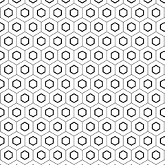 abstract geometric seamless black hexagon pattern vector.
