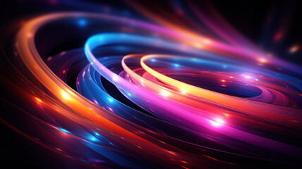 Smooth Concentric Circular Patterns with Colorful Light Streaks