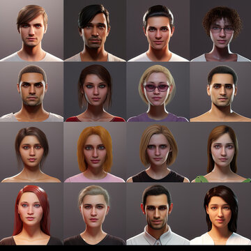 Cyberspace Romance: AI Avatars Expressing Emotions in Virtual Worlds Concept