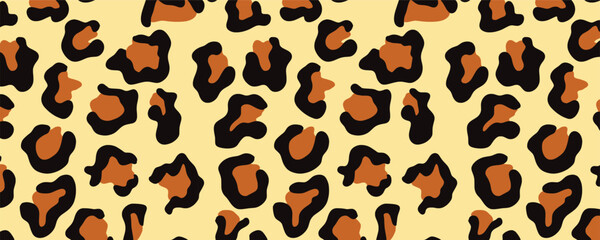 Vector leopard seamless pattern background