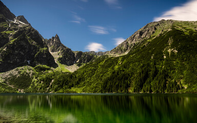 Eye of the Sea and an amazing view of the peaks of the High Tatras