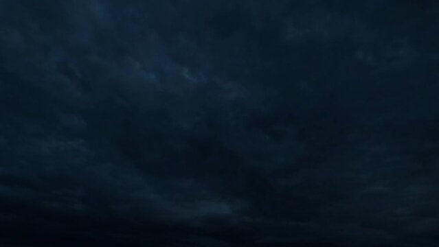sky timelapse of night sky clouds after rain scene - loop video