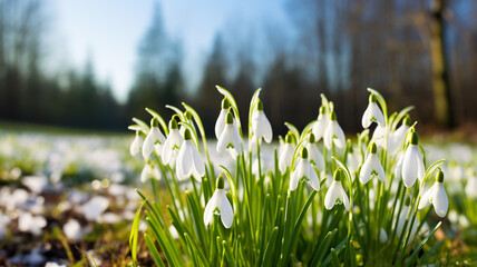 Fantastic Hello Spring Note with Fresh Snowdrops