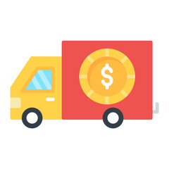 Cash Transfer Vehicle Icon