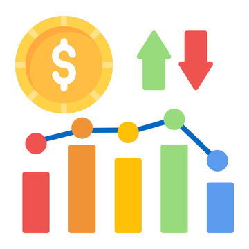Increase and Decrease in Rate Icon