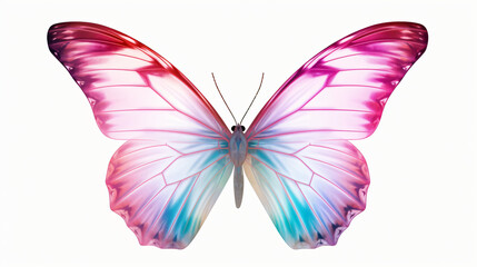 Graceful Flutter Butterfly on white Background