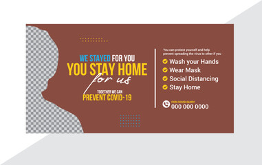 Covin-19 awareness banner ad