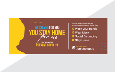 stay home banner ad