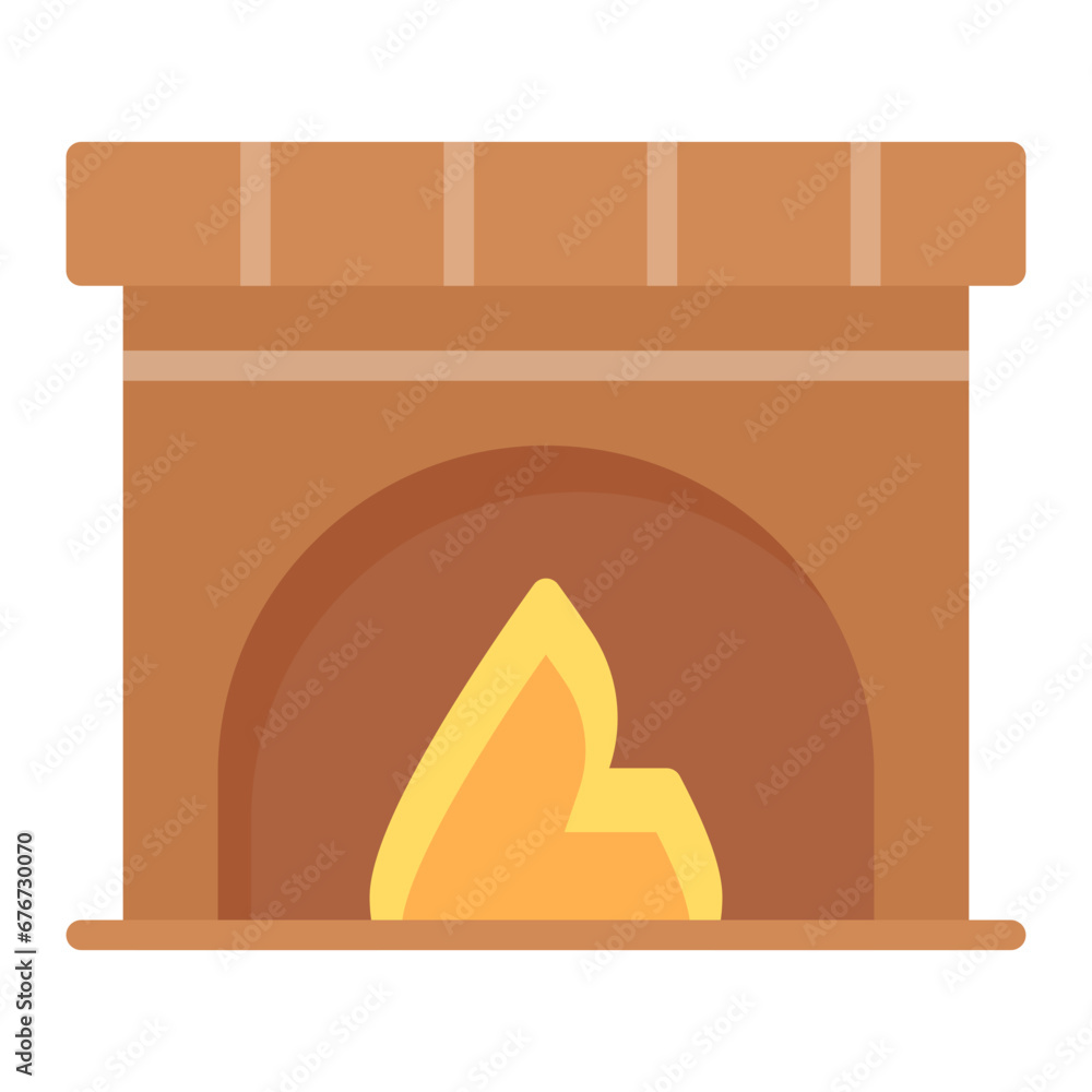 Poster Fireplace Icon