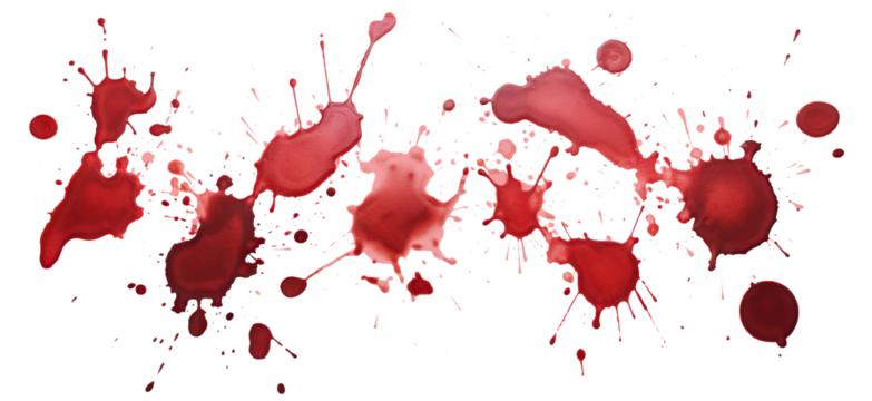 Blood stains cut out
