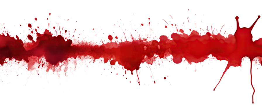 Blood stains cut out