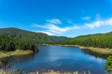 Landscape View Of Cueifong Lake, The Largest Alpine Lake of Taiwan, Taipingshan National Forest Recreation Area, Yilan, Taiwan.