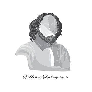 hand drawn vector of william shakespeare