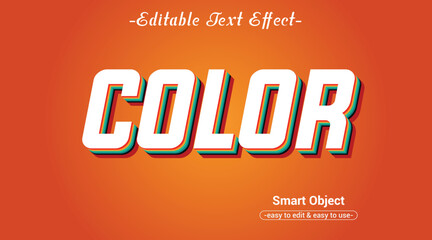 3d text effect fully editable vector or EPS