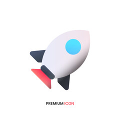 Rocket Launch Premium Icon. Space Ship Icon Vector EPS 10