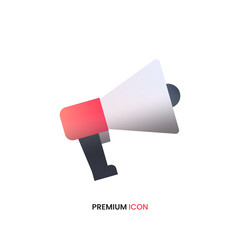 Megaphone or Loudspeaker Vector Icons On White Background