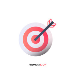 Target Icon Successful Shot Darts. flat success, archer, sports, marketing, SEO, strategy icons. Vector EPS 10