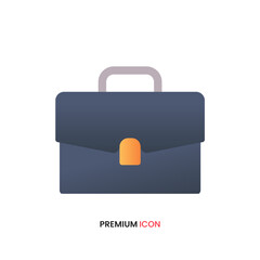 Briefcase Vector Icon. Flat icon isolated on the white background