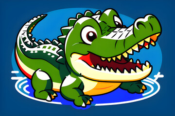 Obraz premium cute-crocodile-icon