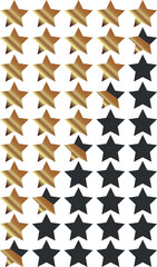 Rating. Gold stars on a dark background. Vector.