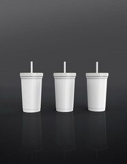 A 3D rendering of a sleek and stylish tumbler with a simple yet tasteful and harmonious background designed for an appealing product mock-up.