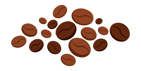 Border coffee beans decoration cartoon design illustration