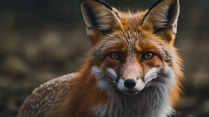 Fototapeta premium red fox in the wild , nature wildlife photography , cinematic