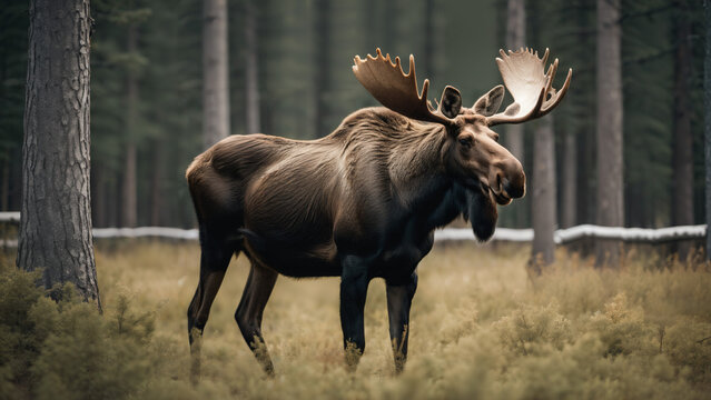 moose in park national park , nature wildlife photography