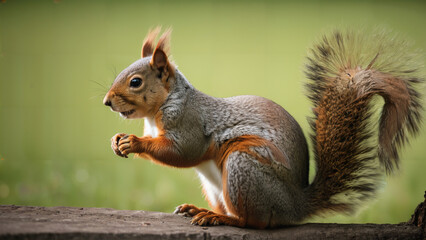 Naklejka na ściany i meble squirrel in the park , nature wildlife photography