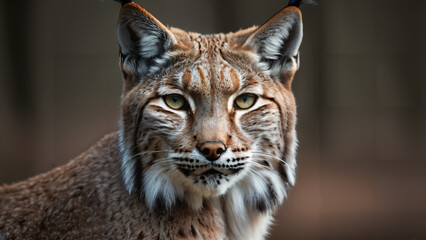 Fototapeta premium close up portrait of a lynx , nature wildlife photography , 