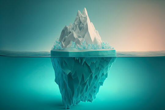 Tip of the iceberg. Business concept. Iceberg. Success business metaphor