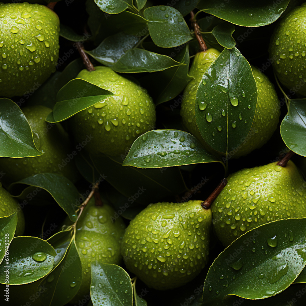 Poster beautiful trends pears pattern texture background. macro photography view. pattern for tiles.