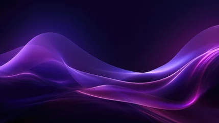 Fotobehang Vibrant purple dreamscape with shimmering stars and a dynamic wave effect. Bold and captivating, this hyper-realistic stock image features selective focus and sharpness © Aidas
