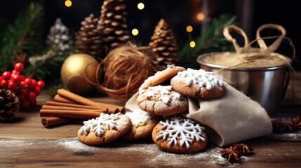 Obraz na płótnie Canvas Christmas ginger bread Generative ai