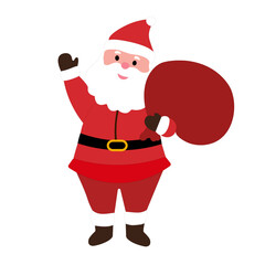 Friendly smiling Santa Claus. Christmas Santa Claus Cartoon. 