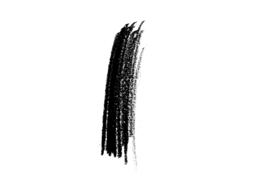 black graphite pencil scribble on transparent png background isolated