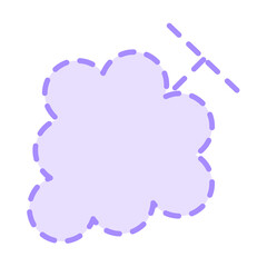 Fototapeta premium シンプルな破線のぶどう⭐︎