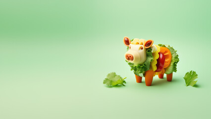 Concept de Viande v&eacute;g&eacute;tale r&eacute;alis&eacute;e &agrave; partir de l&eacute;gumes. Alimentation v&eacute;g&eacute;tarienne