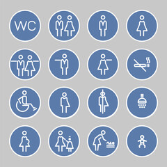 set of icons toilet