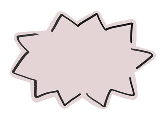 手書き　シンプル　ギザギザ　ふきだし　漫画