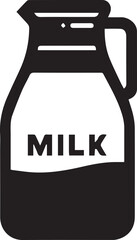 Silhouette vector icon with black color white background simple bottle or jar flat illustration