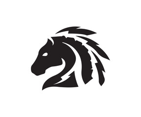 Horse logo design vector template 1