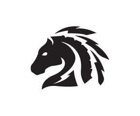 Fototapeta premium Horse logo design vector template 1