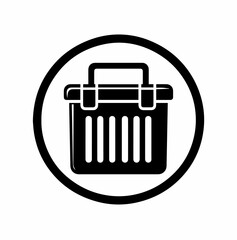 Silhouette  icon with black color white background simple bottle or jar 