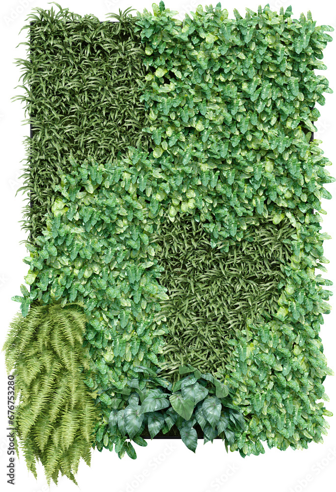 Aufkleber realistic vertical garden. 3d rendering of isolated objects.