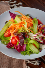 Close up photo of Leafy vegetable salad