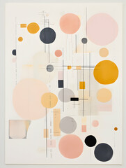 Colorful random shapes Abstract art background