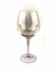 Glass close-up on a white background
