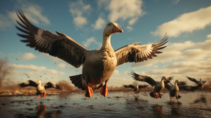 goose in flight