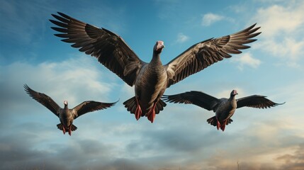 Fototapeta premium goose in flight